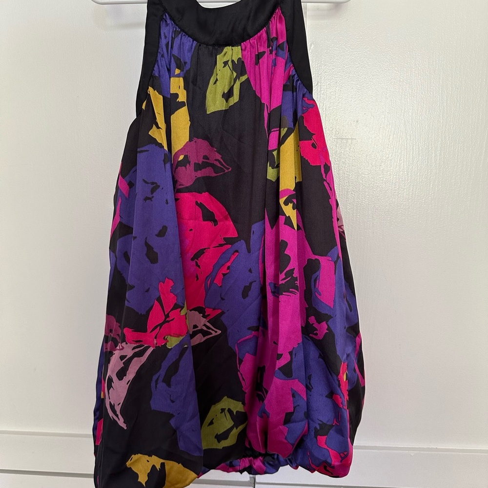 Vibrant Floral Halter Dress